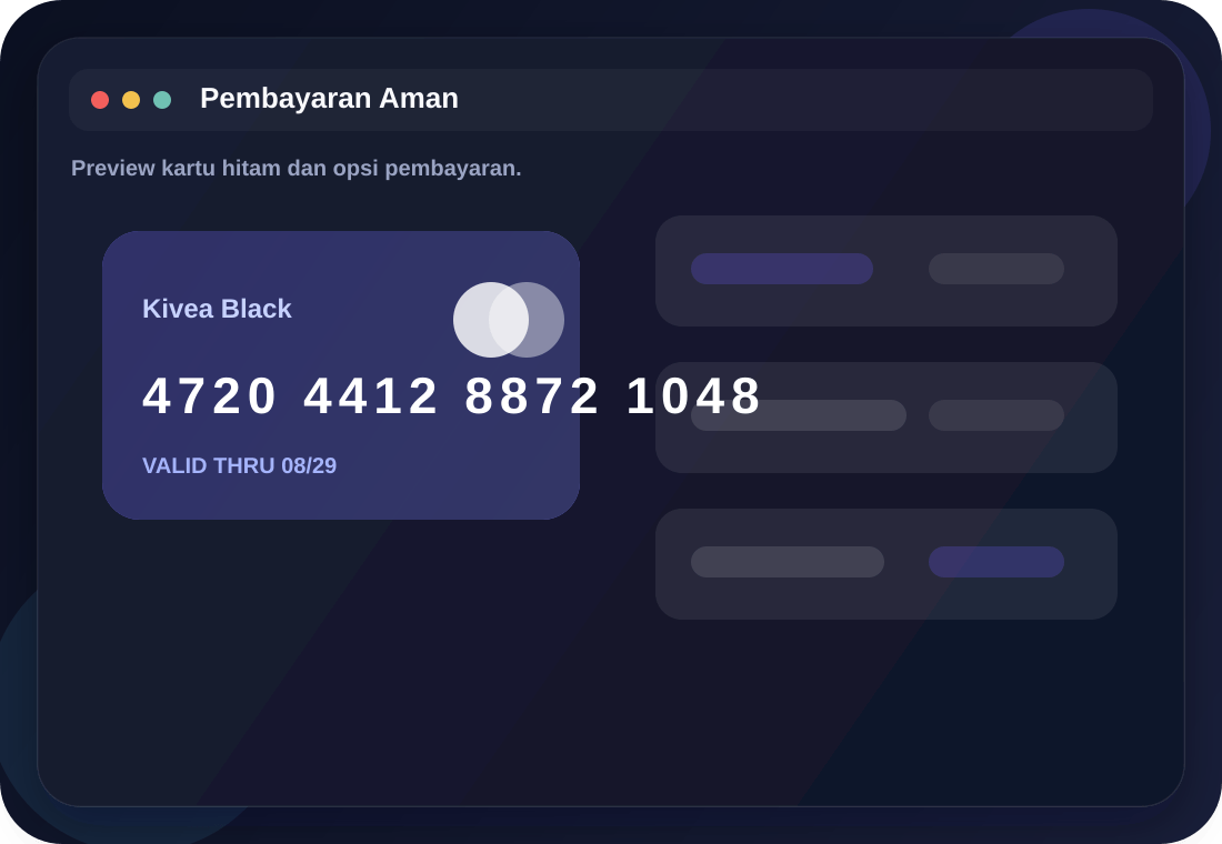 Preview pembayaran premium Kivea